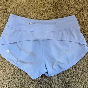 lavender lululemon speed up shorts